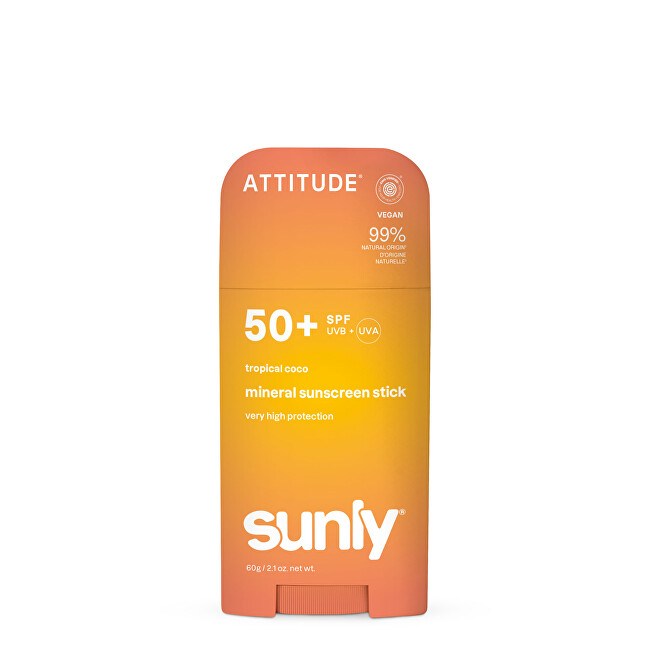 Attitude Mineral sunscreen stick SPF 50 Sunly Mineral Stick 60 g Unisex Attitude Mineral sunscreen stick SPF 50 Sunly Mineral Stick 60 g Unisex