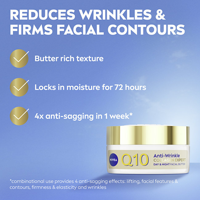 Nivea Anti-wrinkle skin butter Q10 Collagen Expert Butter 50 ml 50ml vietinės priežiūros priemonė