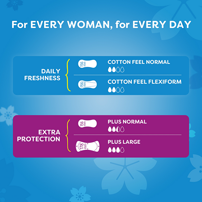 Carefree Cotton Feel Flexiform panty liners 56 pcs Intymios higienos priemonė