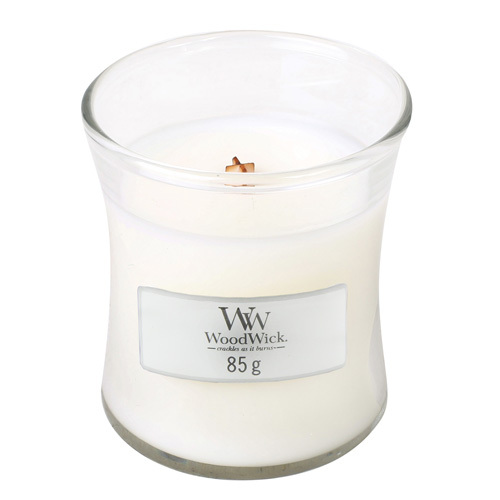 WoodWick Scented candle vase White Teak 85 g Unisex