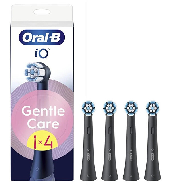 Oral B IO Gentle Care Black brush heads 4 pcs Unisex