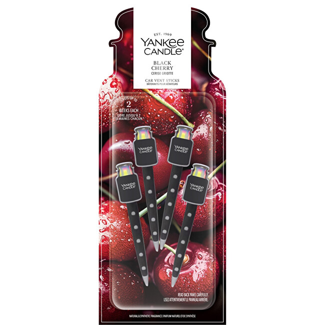 Yankee Candle Car scented sticks Black Cherry 4 pcs automobilio gaiviklis