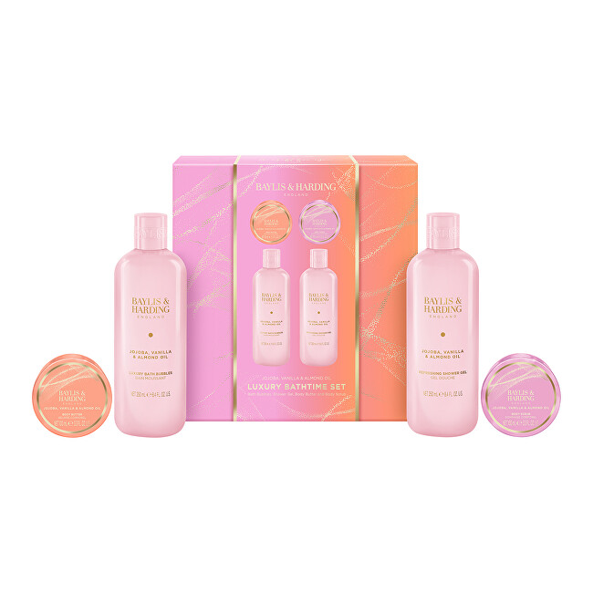 Baylis & Harding Jojoba, Vanilla & Almond Oil Bathtime Set 4 pcs Gift Set Moterims