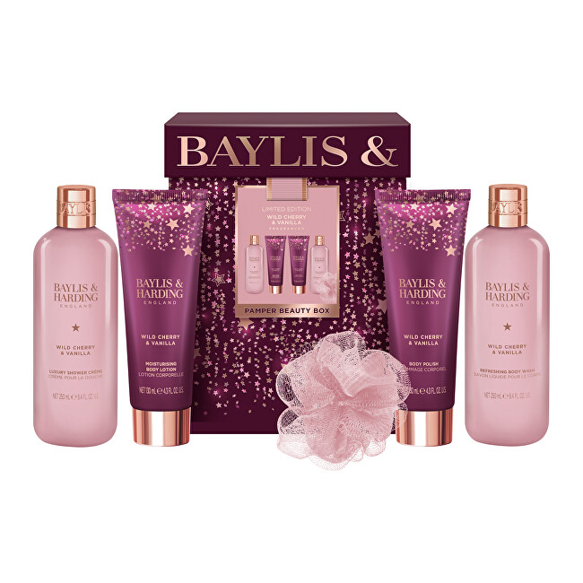 Baylis & Harding Wild Cherry & Vanilla Body Care Gift Set 5 pcs. Vonios ir du&scaron;o priemonė Moterims
