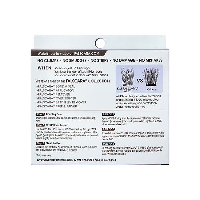 Kiss Falscara Multi Wisps (Mocha) 24 pcs. dirbtinės blakstienos