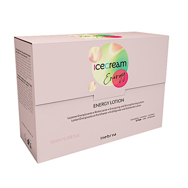 Inebrya Inebrya Ice Cream ENERGY LOTION 10ml atstatomoji plaukų priežiūros priemonė