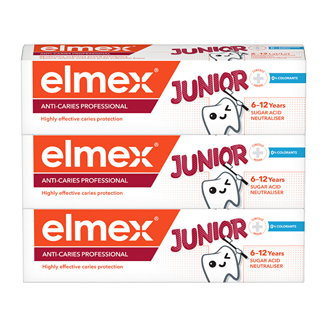 Elmex Junior Professional Trio Toothpaste 3 x 75 ml 75ml dantų pasta