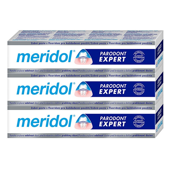 Meridol Toothpaste against bleeding gums and periodontitis Paradont Expert tripack 3 x 75 ml 75ml Unisex