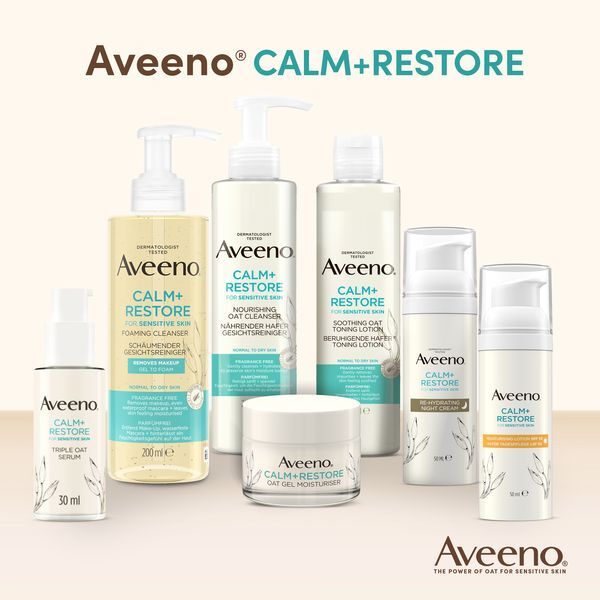Aveeno Moisturizing Lotion SPF 50 Calm+Restore&trade; (Moisturising Lotion) 50 ml 50ml veido apsauga