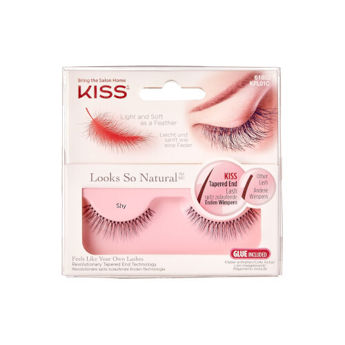 Kiss False eyelashes for a natural look Looks So Natura l 1 pair Shy Moterims