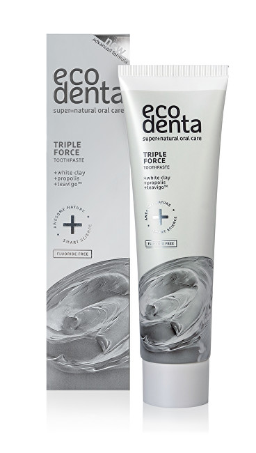 Ecodenta Toothpaste with triple effect with white clay, propolis extract and Teavigo (Triple Effect Toothpast 100ml Unisex