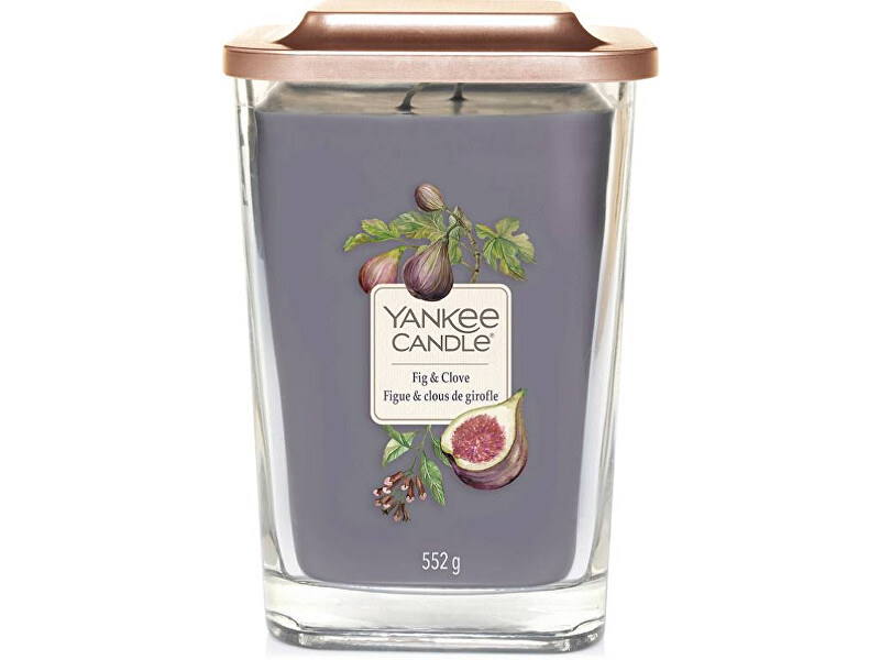 Yankee Candle Aromatic candle large square Fig & Clove 552 g kvepianti žvakė