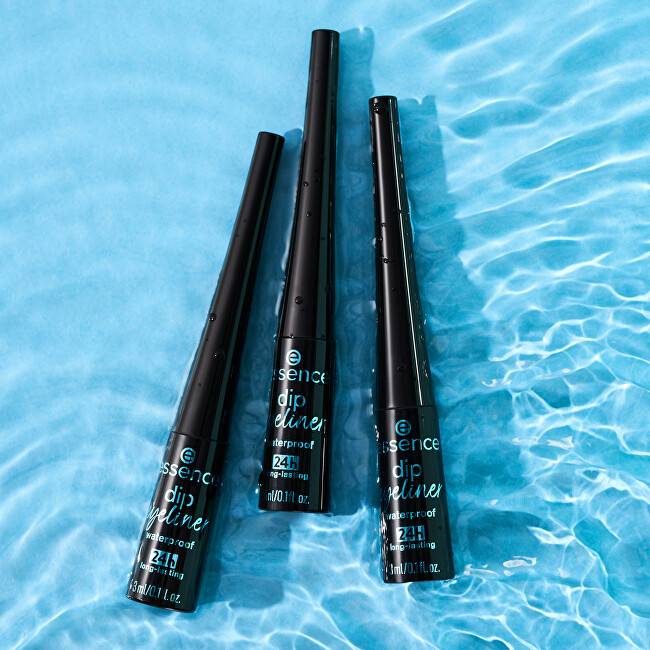 Essence Waterproof eyeliner Dip 24h Long-Lasting (Waterproof Eyeliner) 3 ml 01 Black akių kontūras