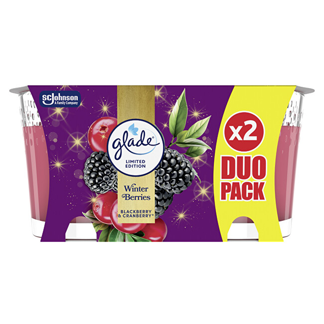 Glade Set of scented candles Winter Berries 2 x 112 g kvepianti žvakė