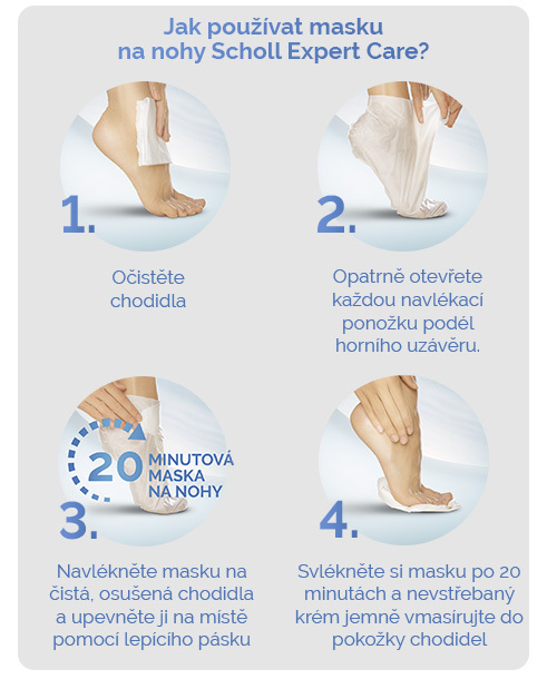 Scholl Nourishing foot mask with macadam oil Expert Care (Foot Mask) 1 pair kojų priežiūros priemonė