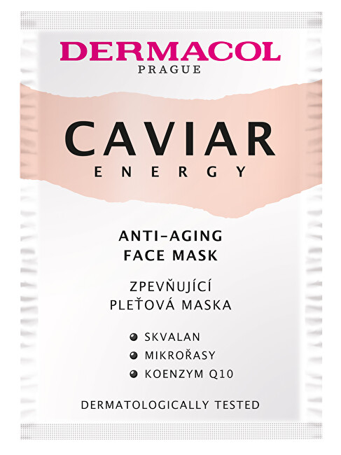 Dermacol Caviar Energy Firming Mask (Anti-Aging Face Mask) vietinės priežiūros priemonė