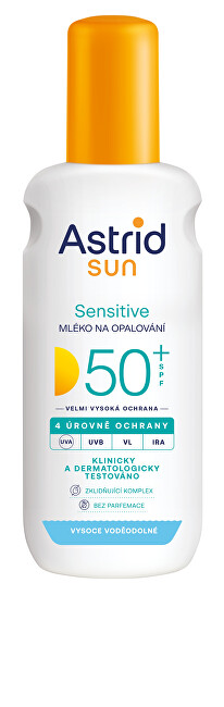 Astrid Milk in spray for tanning Sensitiv SPF 50+ Sun 150 ml 150ml Unisex