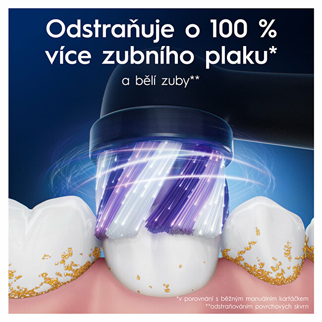 Oral B Replacement brush heads iO Radiant White Black 4 pcs dantų &scaron;epetėlis