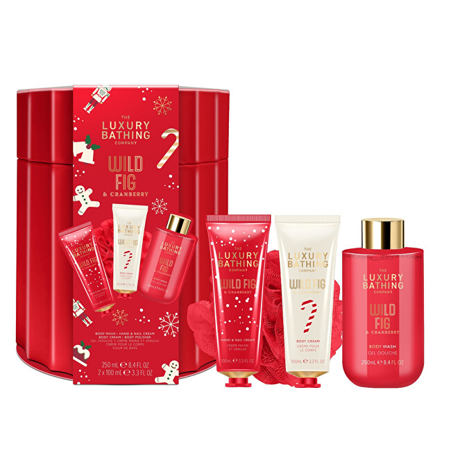Grace Cole Fig & Cranberry Body Care Gift Set in a Jar 4 pcs Vonios ir du&scaron;o priemonė Moterims
