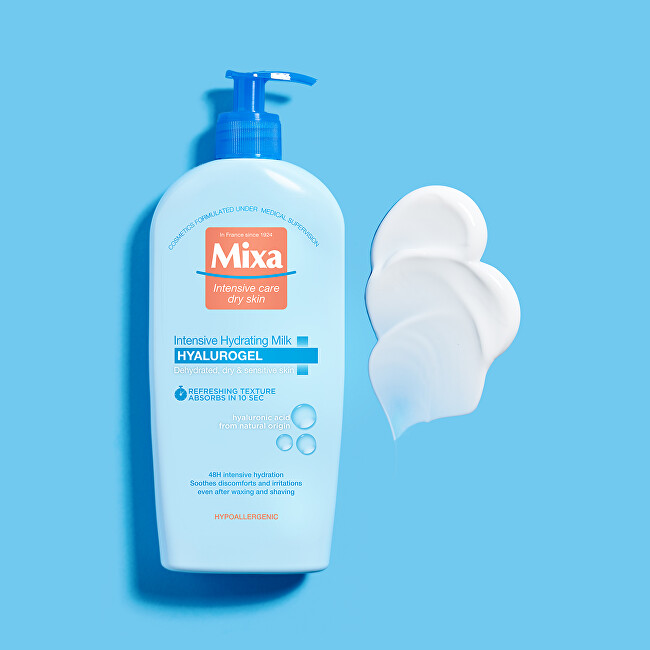 Mixa Moisturizing Body Lotion for Dry and Sensitive Skin Hyalurogel (Intensive Hydrating Milk) 400 ml 400ml Moterims
