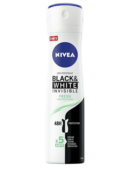 Nivea Antiperspirant Spray Invisible For Black & White Fresh 150 ml 150ml Moterims