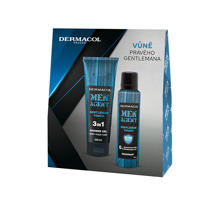 Dermacol Men Agent Gentleman Touch Set I - D&aacute;rkov&aacute; sada Vonios ir du&scaron;o priemonė Vyrams
