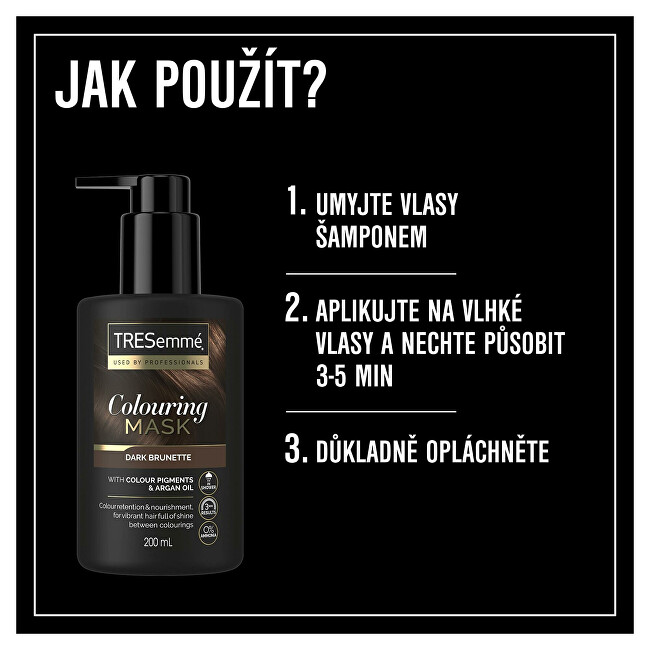 TRESemm&eacute; Toning hair mask Dark Brown (Colouring Mask) 200 ml 200ml atstatomoji plaukų priežiūros priemonė