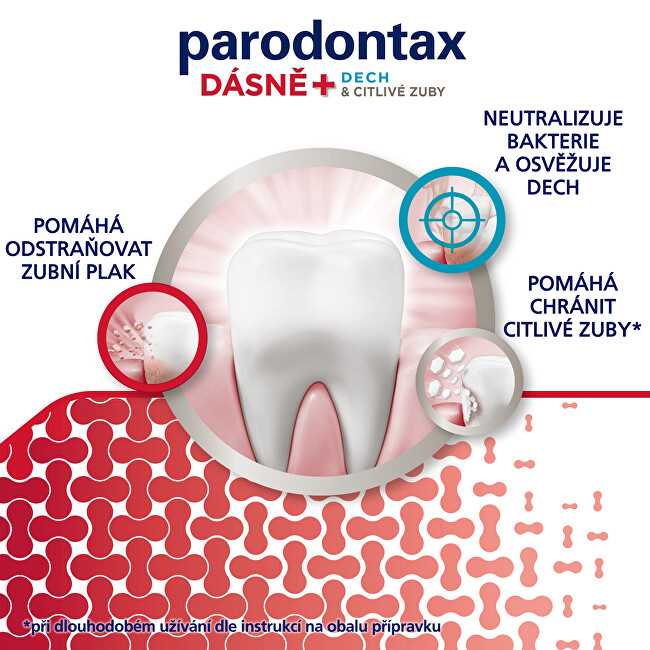 Parodontax Gum and Sensitive Toothpaste 75 ml 75ml burnos priežiūros priemonė periodontito profilaktikai ir gydymui