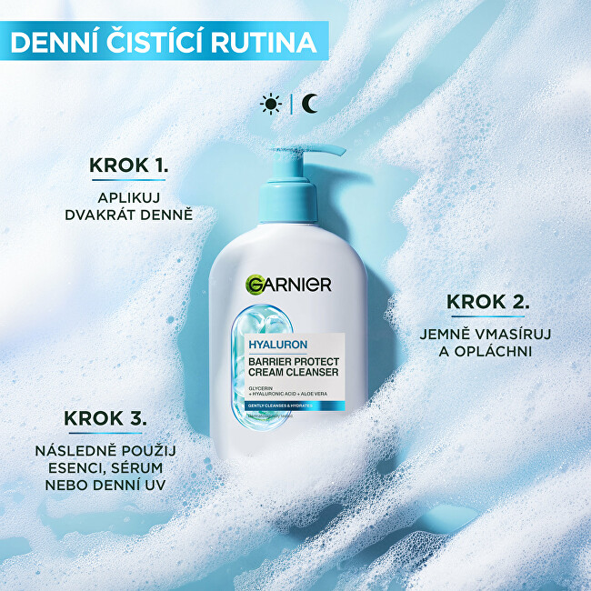 Garnier Soothing Hyaluron Cleansing Cream (Barrier Protect Cream Cleanser) 250 ml 250ml makiažo valiklis