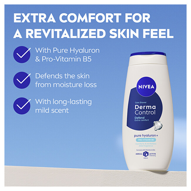 Nivea Revitalizing shower gel Derma Control Defend (Care Shower) 250ml Moterims