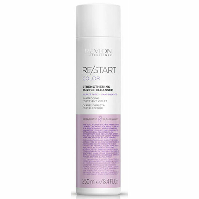 Revlon Professional Strengthening purple shampoo for blonde hair Restart Color ( Strength ening Purple Clean ser) 1000ml Moterims