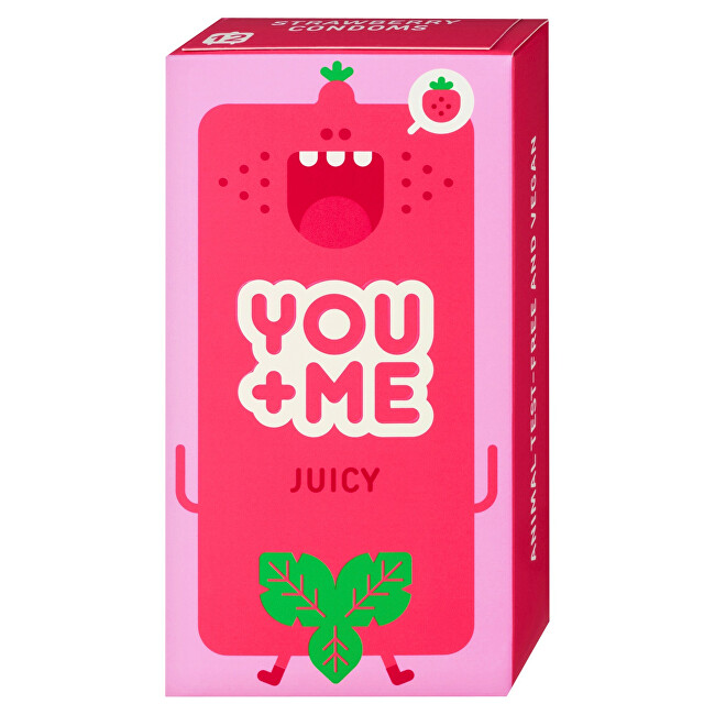 YOU+ME Juicy Condoms 12 ks intymios higienos priežiūra