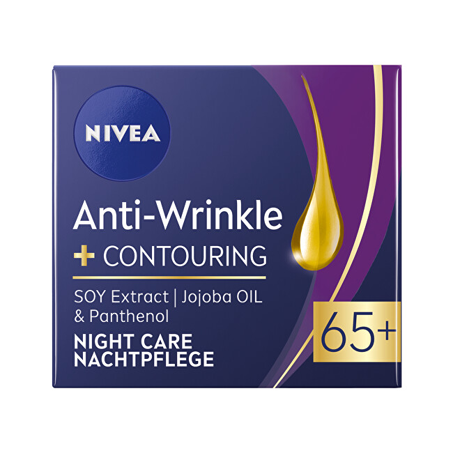 Nivea Night cream for improving contours 65+ (Anti-Wrinkle Contouring Night Care) 50 ml 50ml vietinės priežiūros priemonė