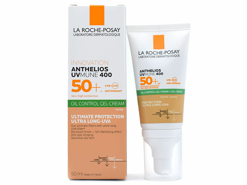La roche-posay Anthelios UVMUNE 400 Tinted Oil Control Gel-Cream Veido apsauga nuo saulės Moterims