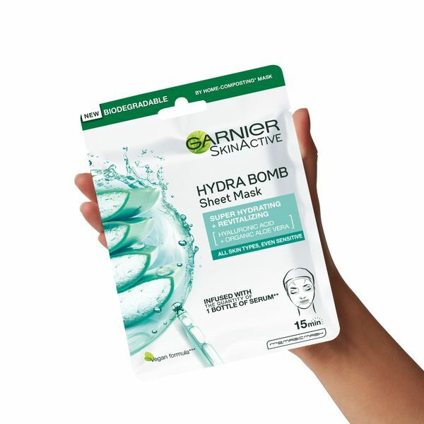 Garnier Textile face mask with aloe vera Hyaluronic Aloe (Serum Tissue Mask) 28 g Moterims