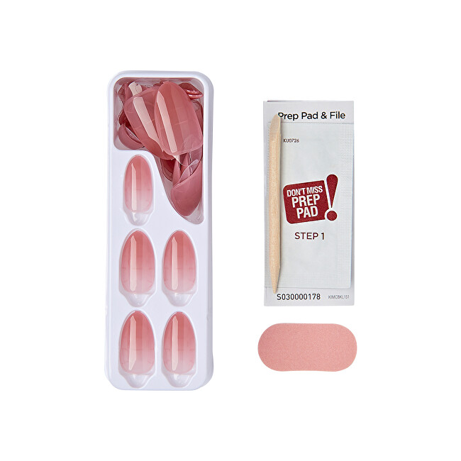 Kiss Adhesive nails ImPRESS Bare but Better MA - Serenity 30 pcs priemonė nagams