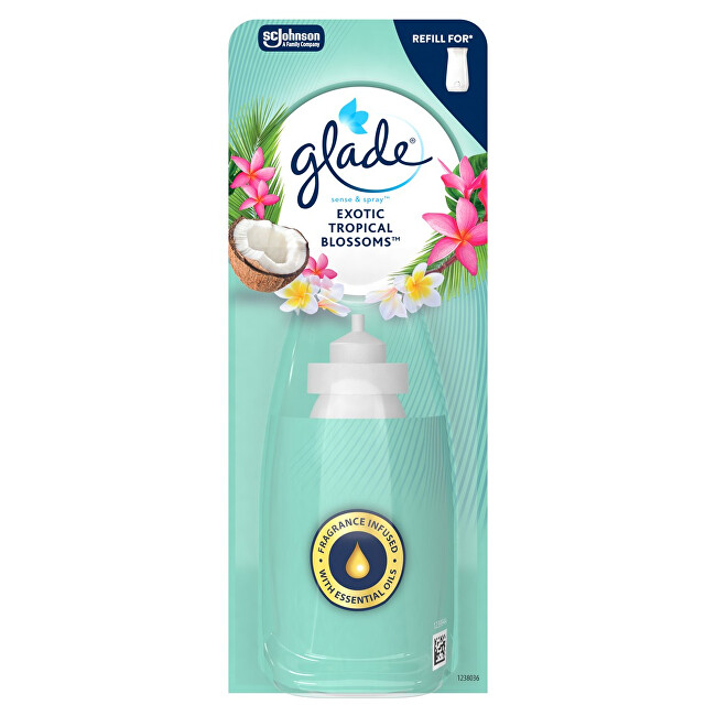 Glade Sense & Spray Exotic Tropical Blossoms Air Freshener Refill 18 ml 18ml namų kvapas Glade Sense & Spray Exotic Tropical Blossoms Air Freshener Refill 18 ml 18ml namų kvapas