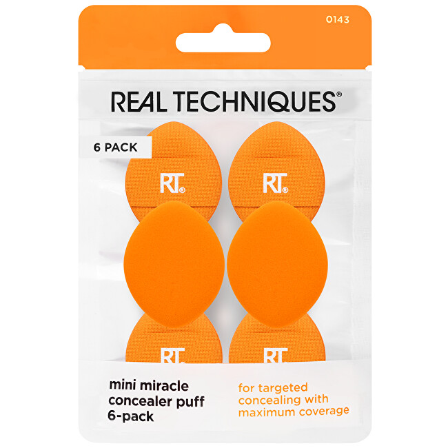 Real Techniques Mini Concealer Puff 6 pcs teptukas