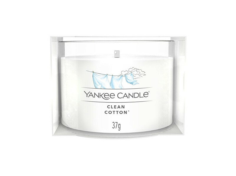 Yankee Candle Votive candle in glass Clean Cotton 37 g Unisex