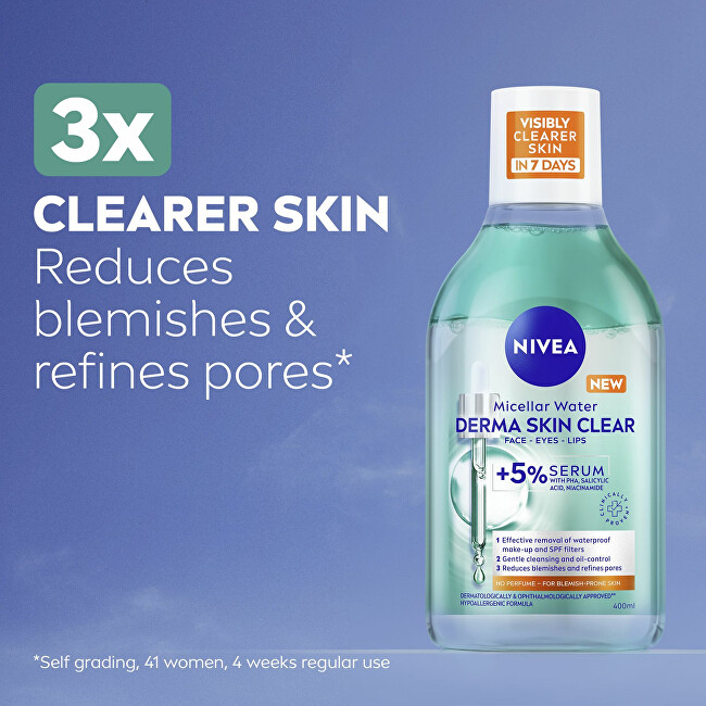 Nivea Derma Skin Clear Micellar Water (Micellar Water) 400 ml 400ml makiažo valiklis