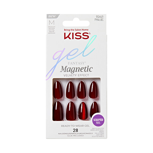 Kiss Artificial nails Gel Fantasy Magnetic - BeatBelles 28 pcs priemonė nagams