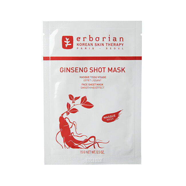 Erborian Soothing face mask Ginseng Shot Mask (Face Sheet Mask) 15 g vietinės priežiūros priemonė