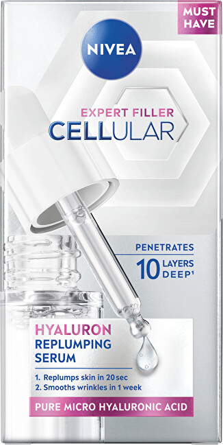 Nivea Cellular Expert Filler Hyaluron Anti-Wrinkle Hydrating Serum 15 ml 15ml vietinės priežiūros priemonė