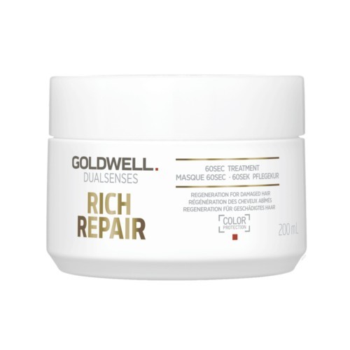 Goldwell Mask for Dry and Damaged Hair Dualsenses Rich Repair (60Sec Treatment) 200ml atstatomoji plaukų priežiūros priemonė