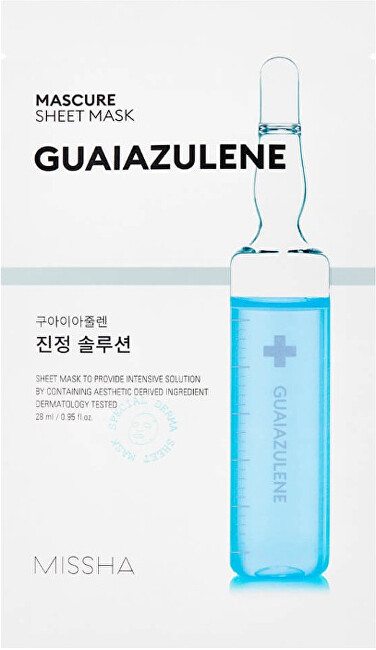 Missha Mascure Sheet Mask Guaiazulene Veido kaukė Unisex