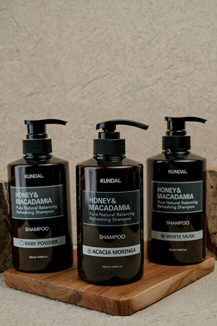 KUNDAL Honey & Macadamia Baby Powder Natural Moisturizing Shampoo (Nature Shampoo) 500ml &scaron;ampūnas