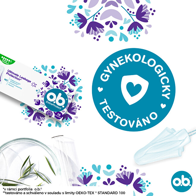 o.b. Extra Protect Super Plus tampons 16 pcs Intymios higienos priemonė