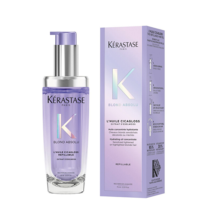 K&eacute;rastase Moisturizing oil for blonde hair Blond Absolu Cicagloss (Hydrating Hair Oil) 75 ml 75ml Moterims