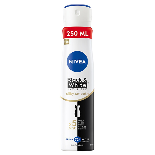 Nivea Antiperspirant spray B&W Silky Smooth Anti-Perspirant 250 ml 250ml Moterims