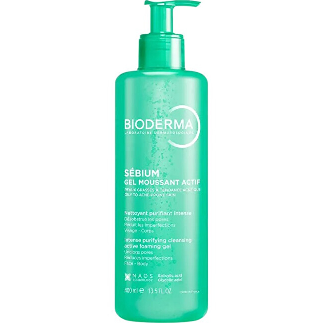 BIODERMA Intense Purifying Cleansing Active Foaming Gel 400 ml 400ml vietinės priežiūros priemonė
